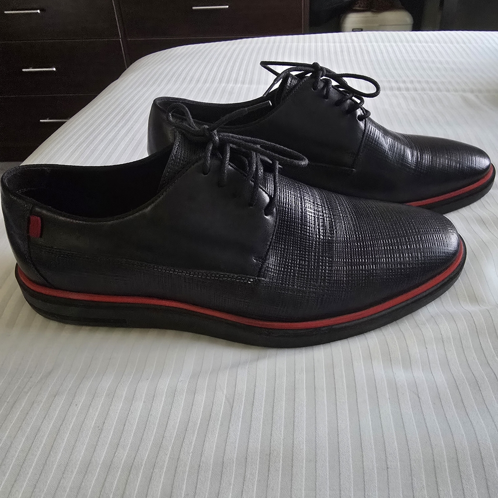 Marc Joseph New York Men's Black Leather Oxford Dress Shoes 10.5M Comfort